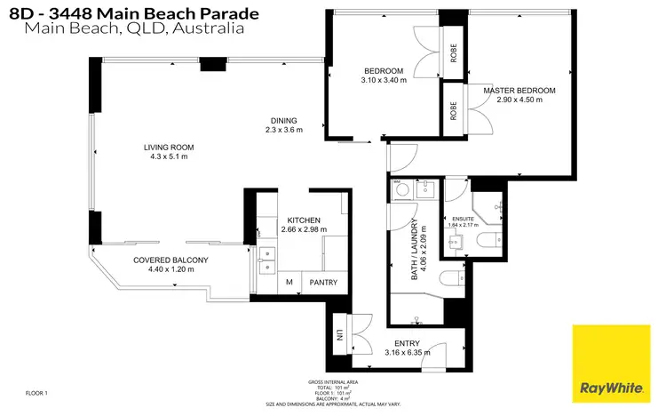 Floorplan of Homely apartment listing, 8D/3448 Main Beach Parade, Surfers Paradise QLD 4217