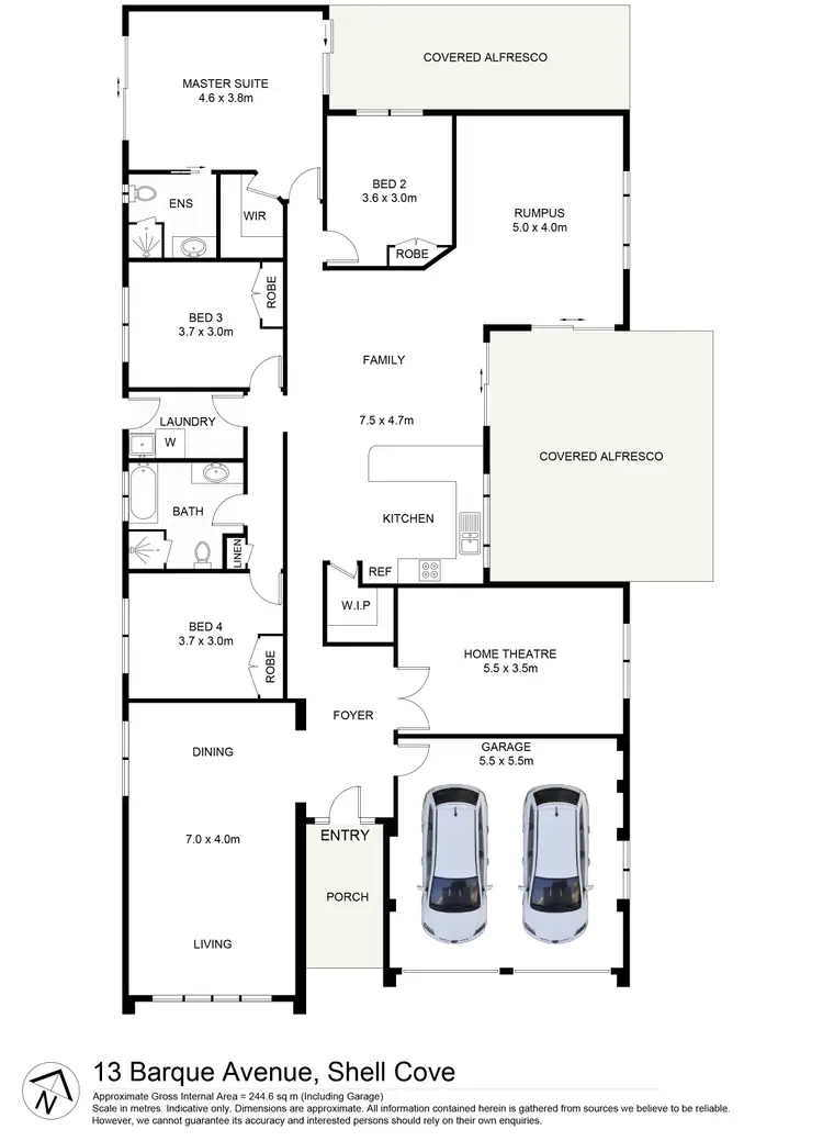 Floorplan of Homely house listing, 13 Barque Avenue, Shell Cove NSW 2529