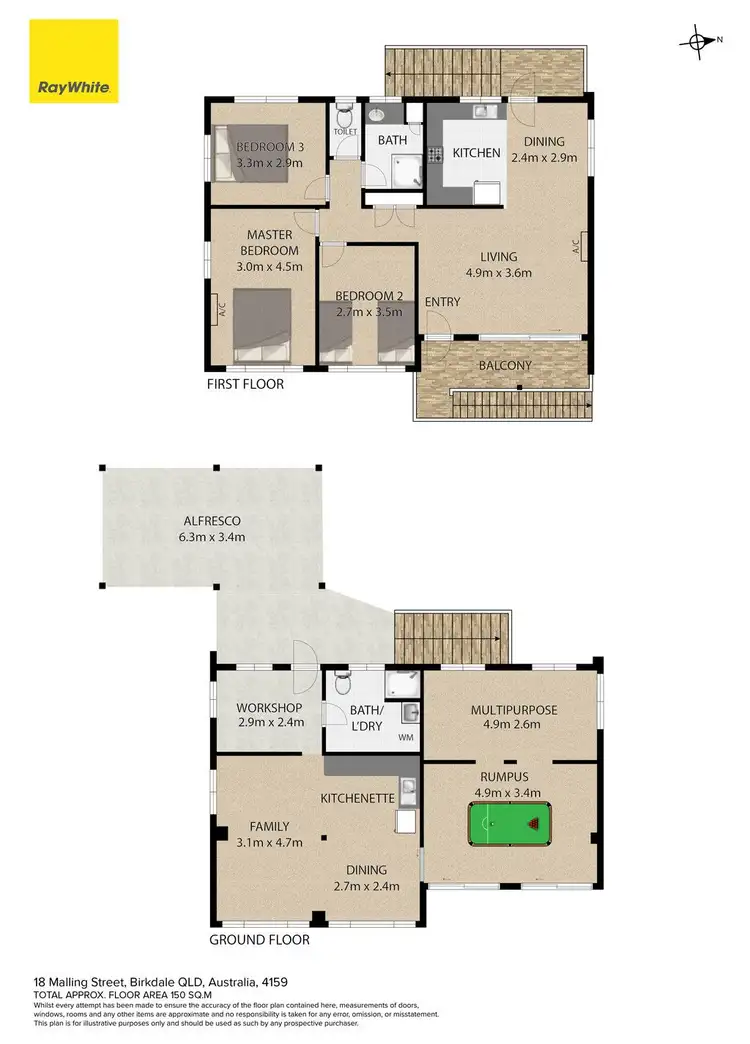 Floorplan of Homely house listing, 18 Malling Street, Birkdale QLD 4159
