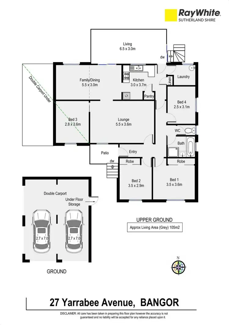 Floorplan of Homely house listing, 27 Yarrabee Avenue, Bangor NSW 2234