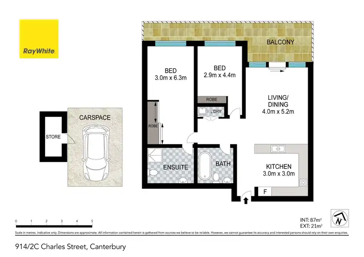 Floorplan of Homely apartment listing, 914/2C Charles Street, Canterbury NSW 2193