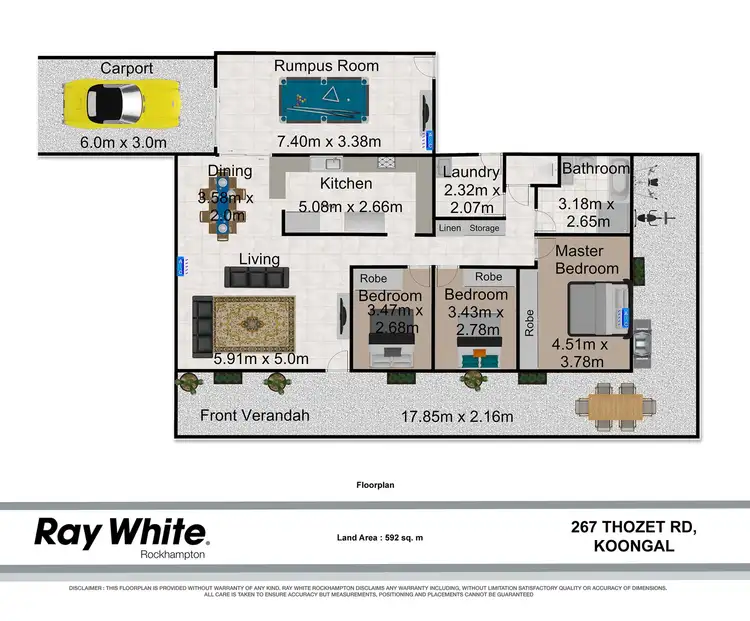 Floorplan of Homely house listing, 267 Thozet Road, Koongal QLD 4701