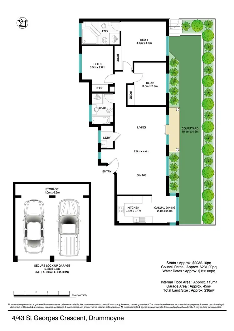 Floorplan of Homely apartment listing, 4/43 St Georges Crescent, Drummoyne NSW 2047
