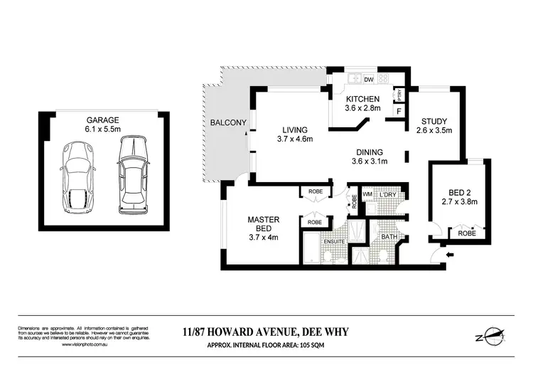 Floorplan of Homely apartment listing, 11/87 Howard Avenue, Dee Why NSW 2099
