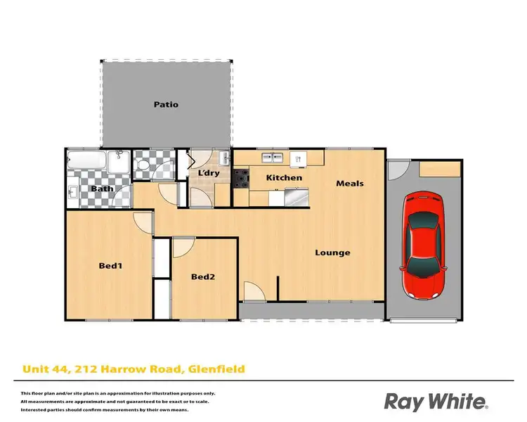 Floorplan of Homely villa listing, 44/212-222 Harrow Road, Glenfield NSW 2167