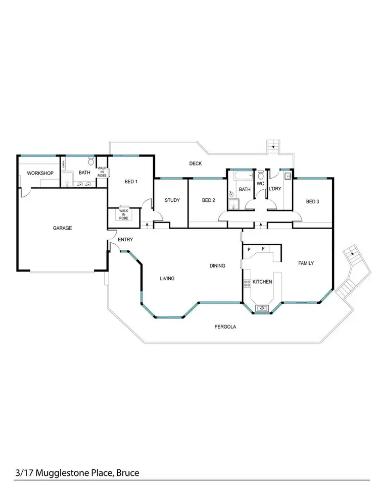 Floorplan of Homely townhouse listing, 3/17 Mugglestone Place, Bruce ACT 2617