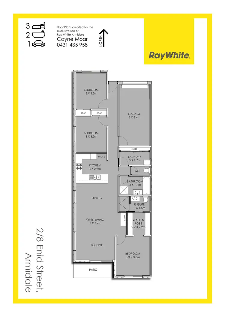 Floorplan of Homely unit listing, 2/8 Enid Street, Armidale NSW 2350