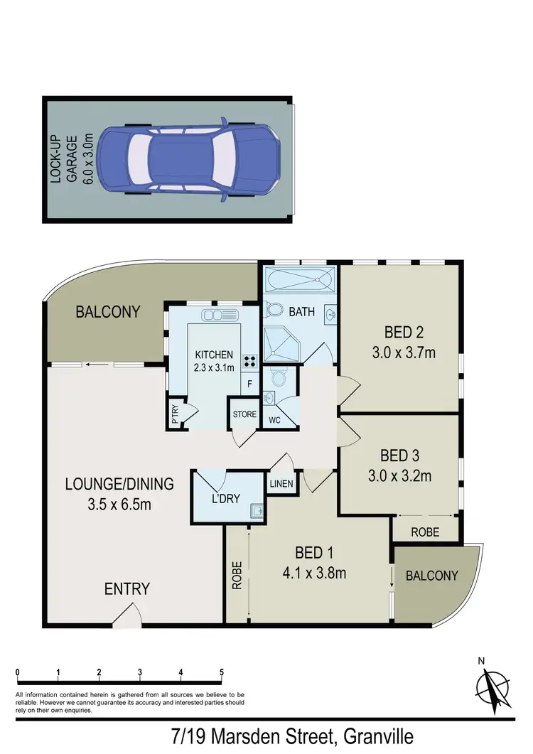 Floorplan of Homely unit listing, 7/19 Marsden Street, Granville NSW 2142
