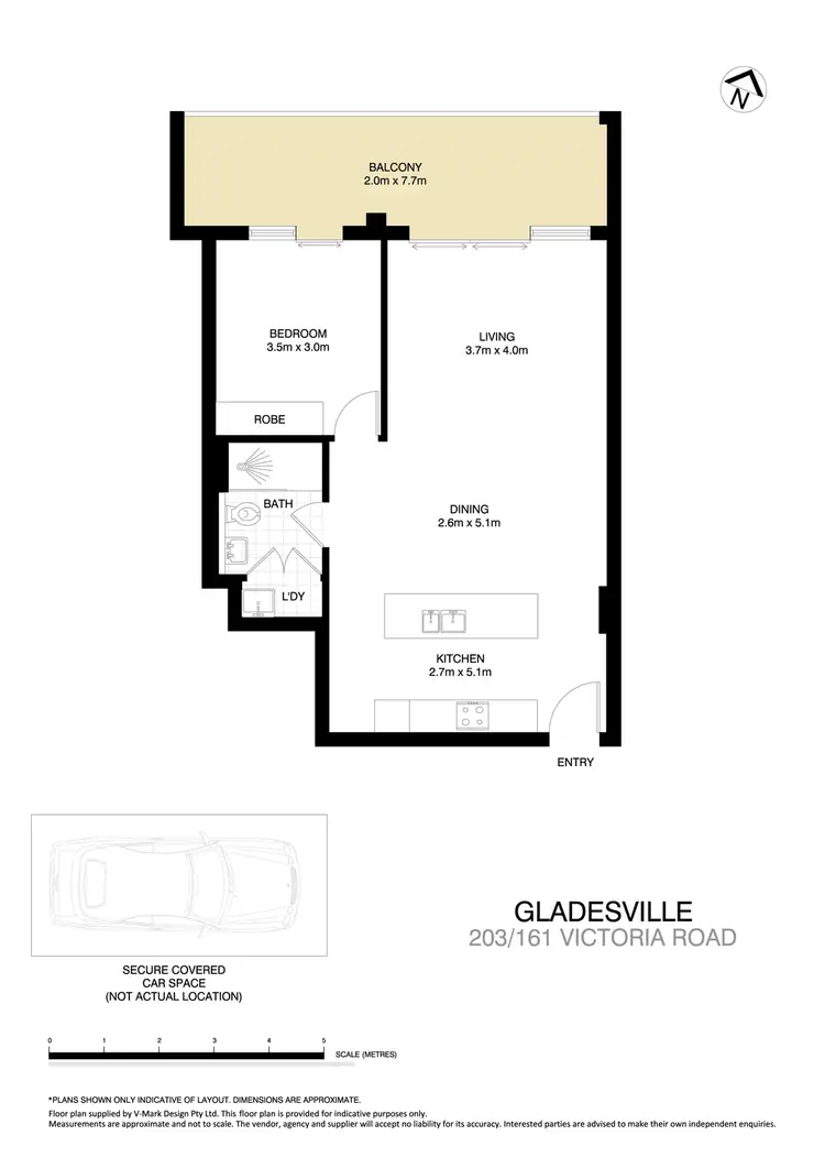 Floorplan of Homely apartment listing, 203/161 Victoria Road, Gladesville NSW 2111