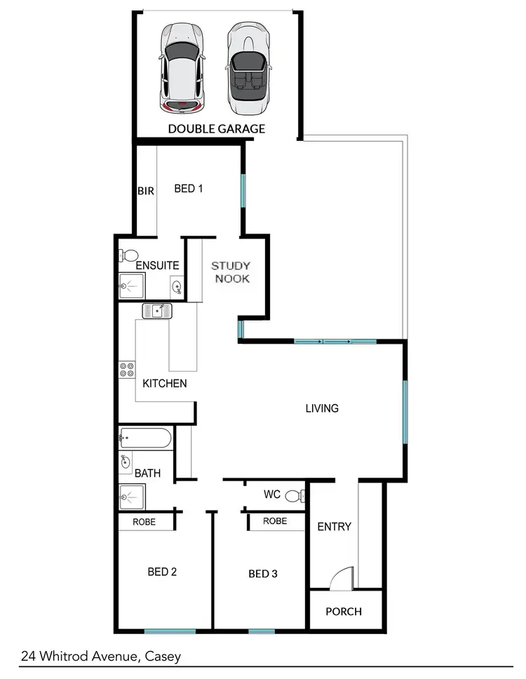 Floorplan of Homely townhouse listing, 24 Whitrod Avenue, Casey ACT 2913