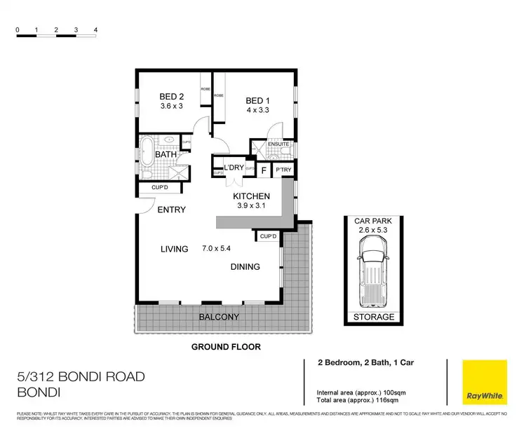 Floorplan of Homely apartment listing, 5/312 Bondi Road, Bondi NSW 2026