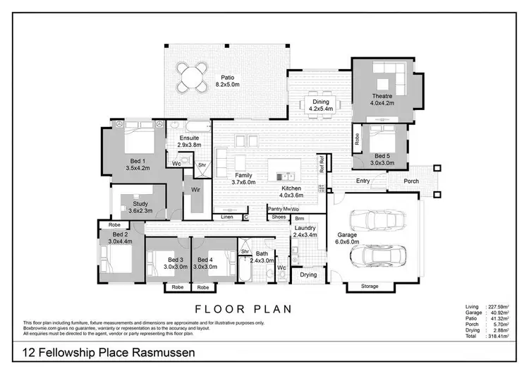 Floorplan of Homely house listing, 12 Fellowship Place, Rasmussen QLD 4815