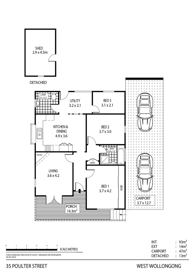 Floorplan of Homely house listing, 35 Poulter Street, West Wollongong NSW 2500