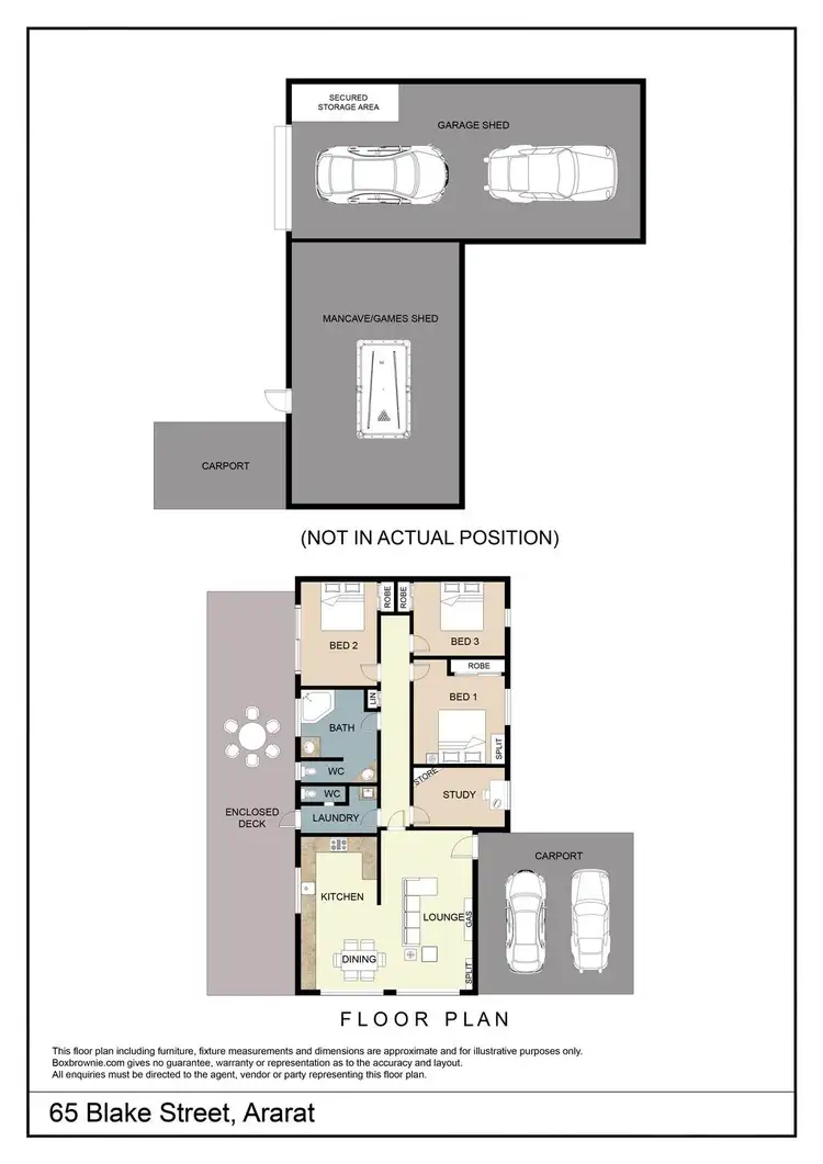 Floorplan of Homely house listing, 65 Blake Street, Ararat VIC 3377