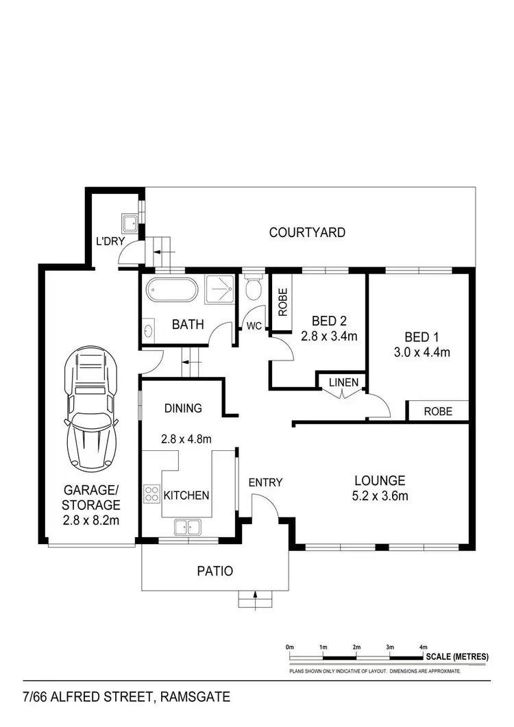 Floorplan of Homely villa listing, 7/66 Alfred Street, Ramsgate Beach NSW 2217
