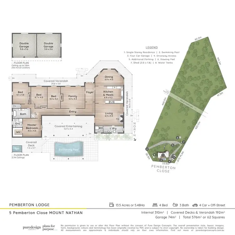 Floorplan of Homely house listing, 5 Pemberton Close, Mount Nathan QLD 4211