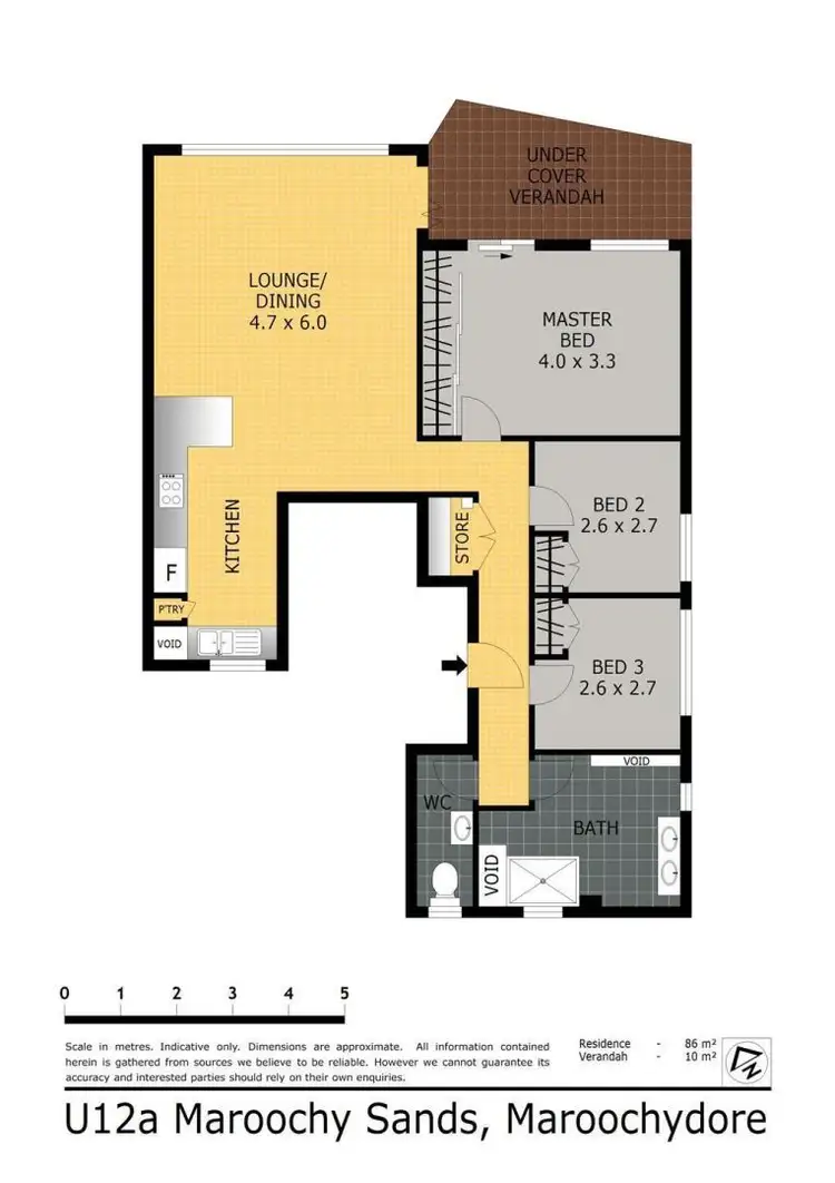 Floorplan of Homely unit listing, 13/110 Sixth Avenue, Maroochydore QLD 4558