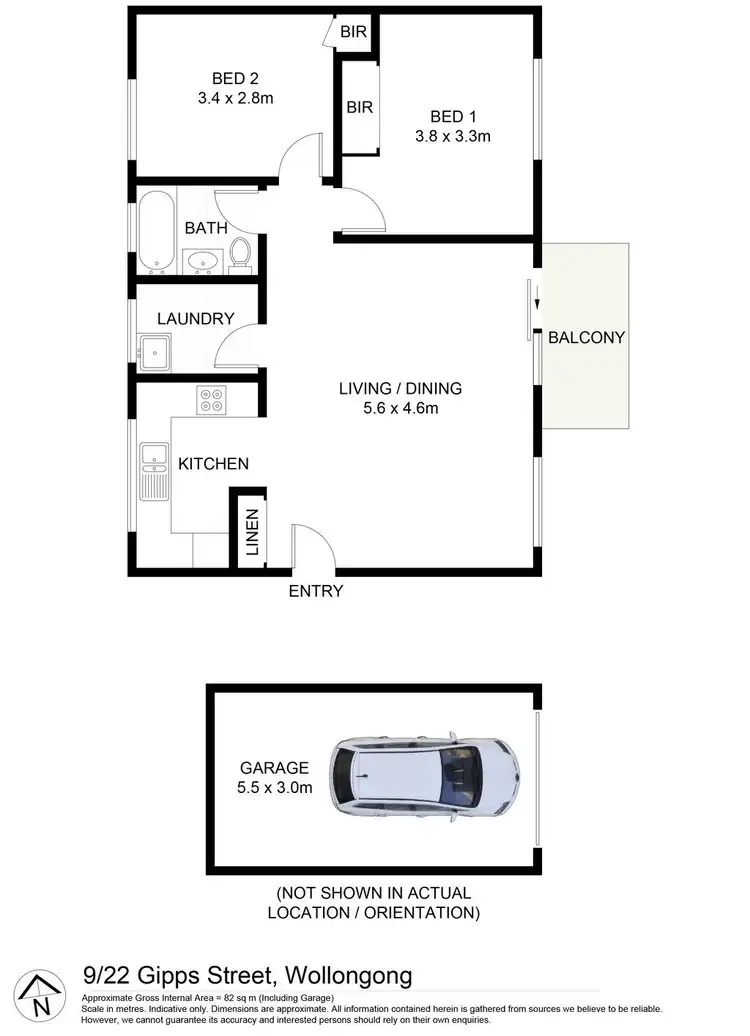 Floorplan of Homely apartment listing, 9/22 Gipps Street, Wollongong NSW 2500