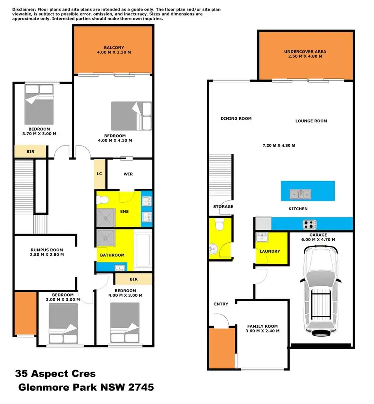 Floorplan of Homely house listing, 35 Aspect Crescent, Glenmore Park NSW 2745