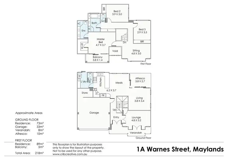 Floorplan of Homely house listing, 1A Warnes Street, Maylands WA 6051