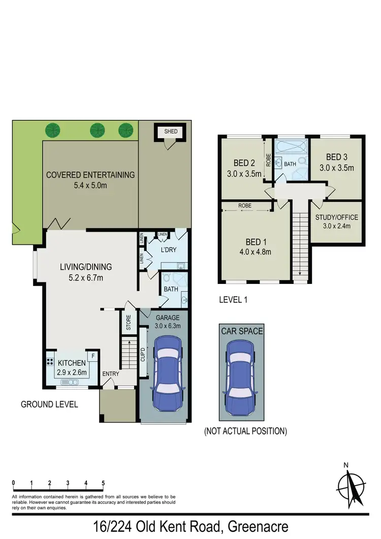 Floorplan of Homely townhouse listing, 16/224 Old Kent Road, Greenacre NSW 2190