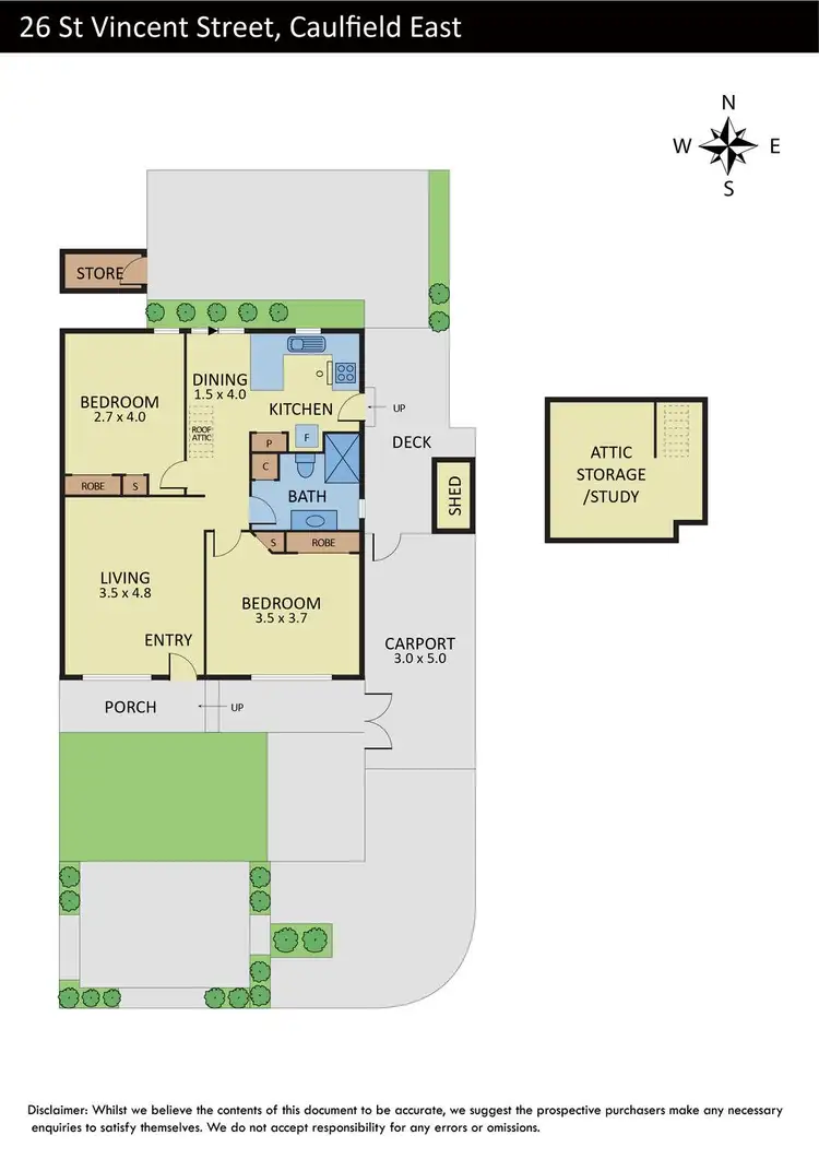 Floorplan of Homely unit listing, 26 St Vincent Street, Caulfield East VIC 3145