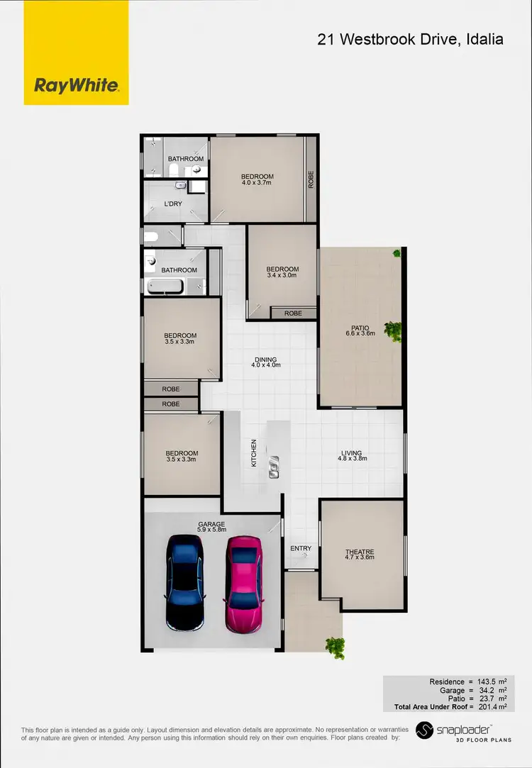 Floorplan of Homely house listing, 21 Westbrook Drive, Idalia QLD 4811