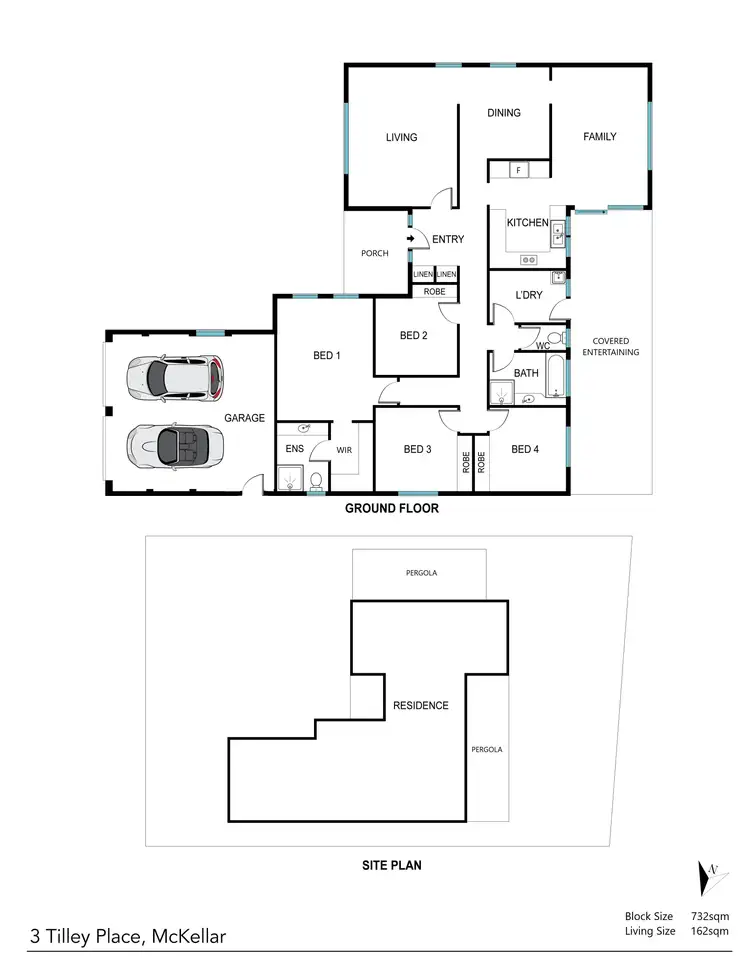 Floorplan of Homely house listing, 3 Tilley Place, Mckellar ACT 2617