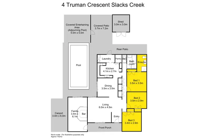 Floorplan of Homely house listing, 4 Truman Crescent, Slacks Creek QLD 4127
