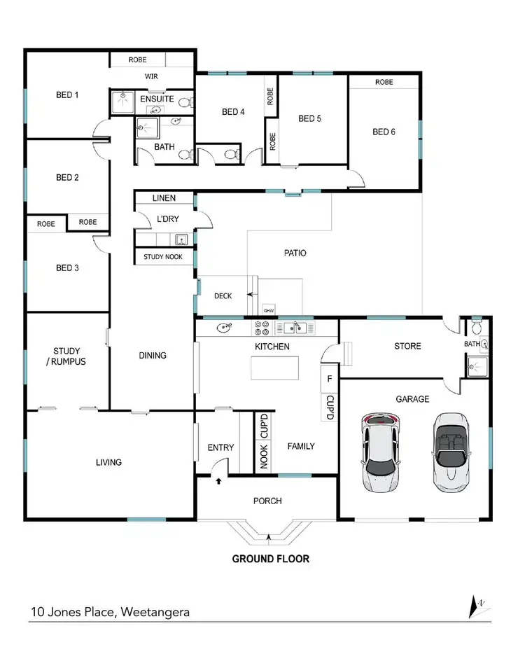 Floorplan of Homely house listing, 10 Jones Place, Weetangera ACT 2614