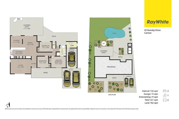Floorplan of Homely house listing, 43 Dunsby Drive, Carrara QLD 4211