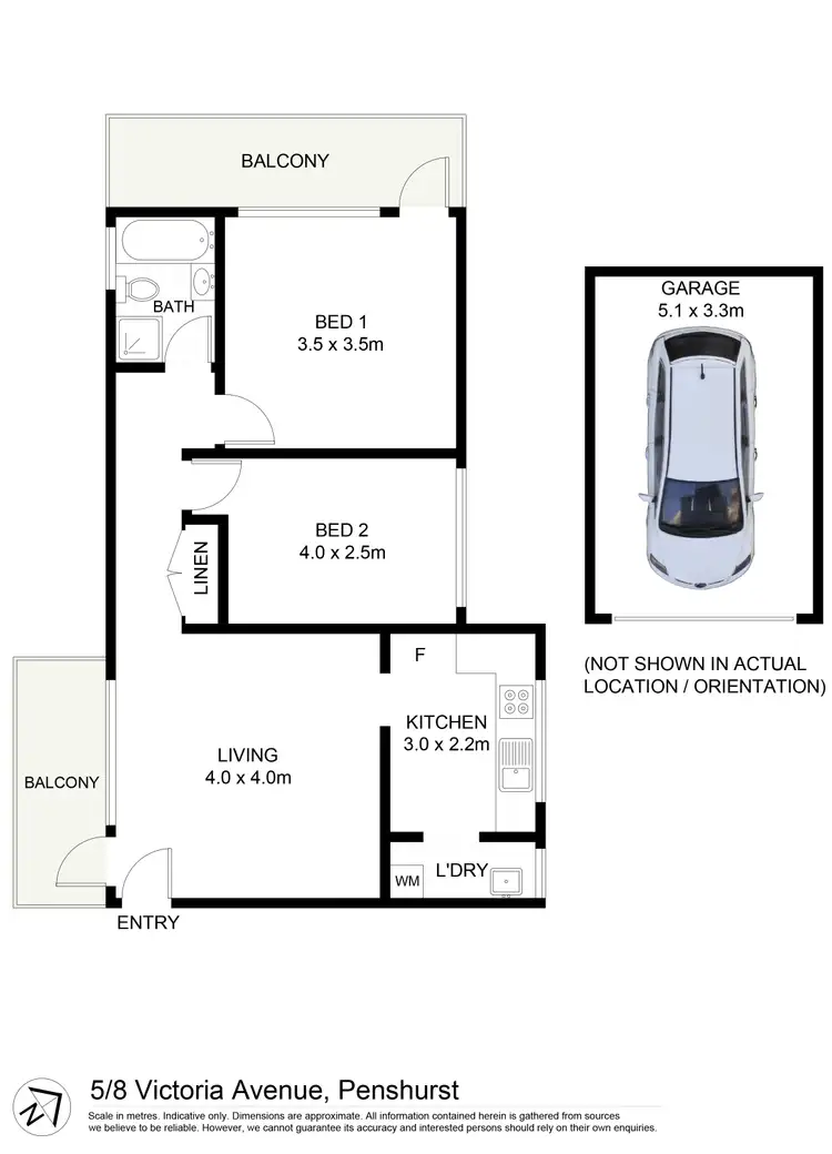 Floorplan of Homely unit listing, 5/8 Victoria Avenue, Penshurst NSW 2222