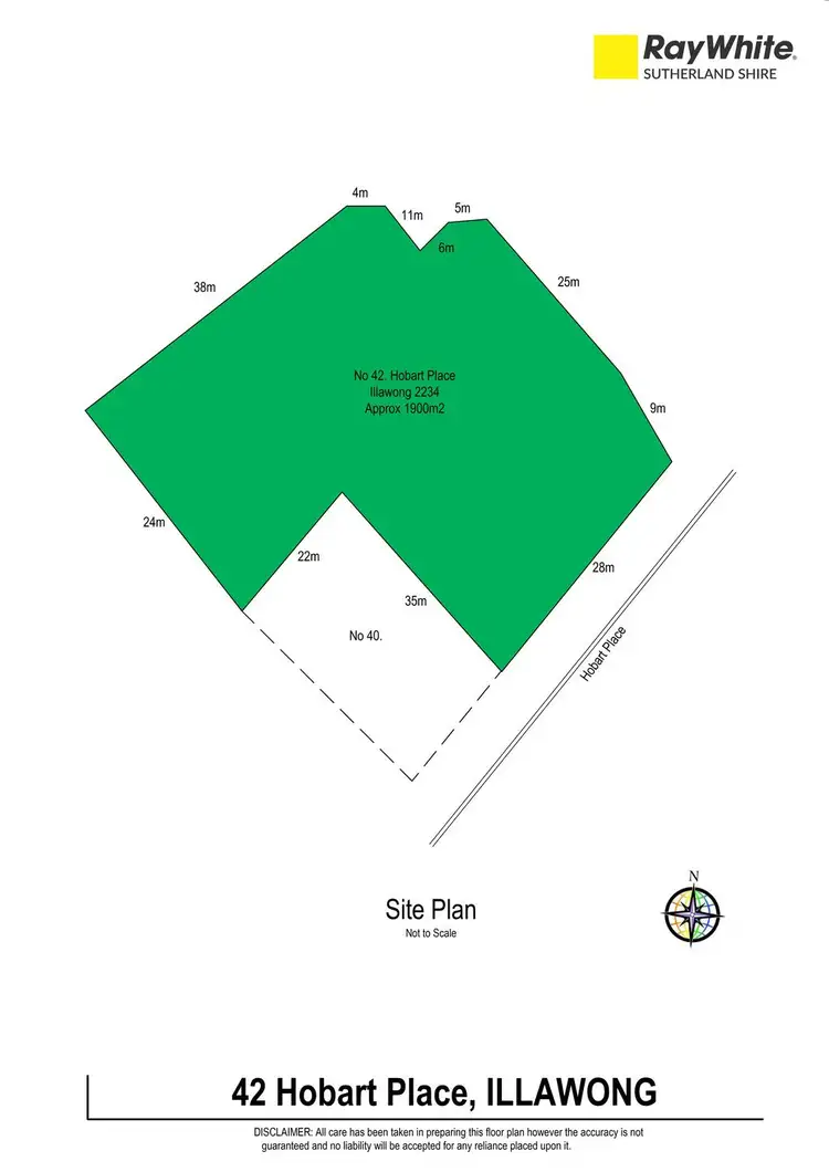 Floorplan of Homely land listing, 42 Hobart Place, Illawong NSW 2234