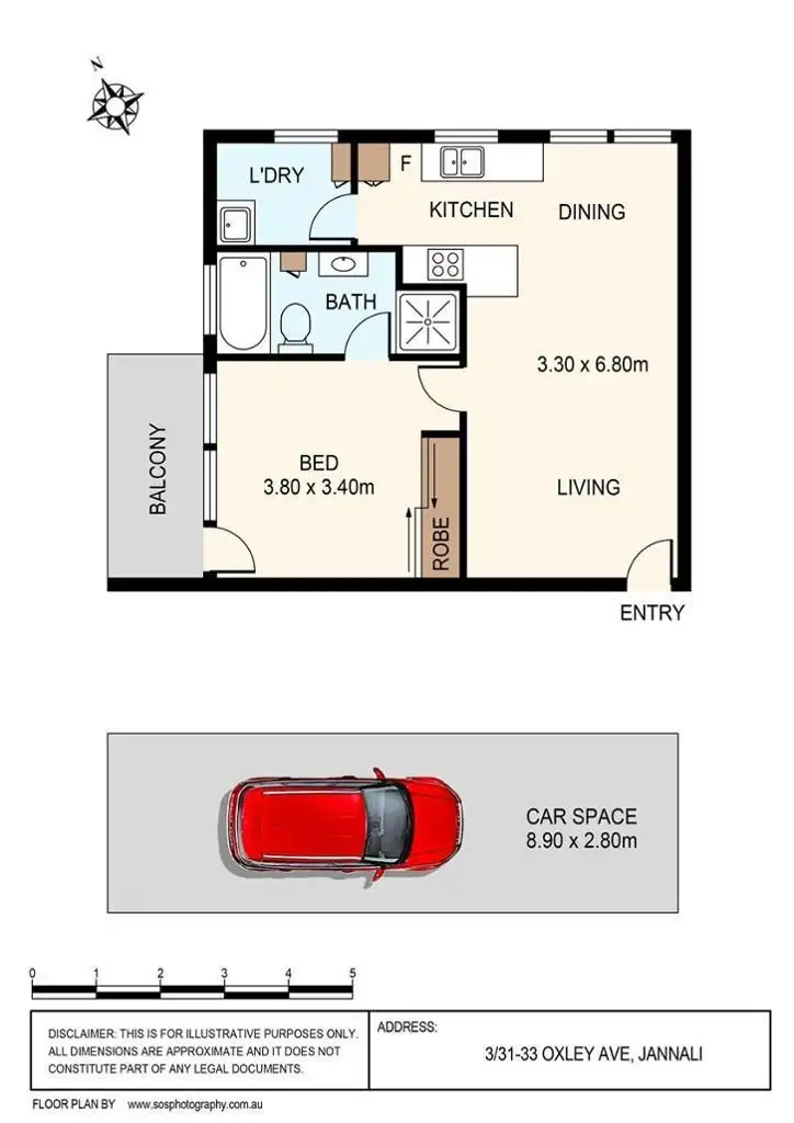 Floorplan of Homely apartment listing, 3/31-33 Oxley Avenue, Jannali NSW 2226