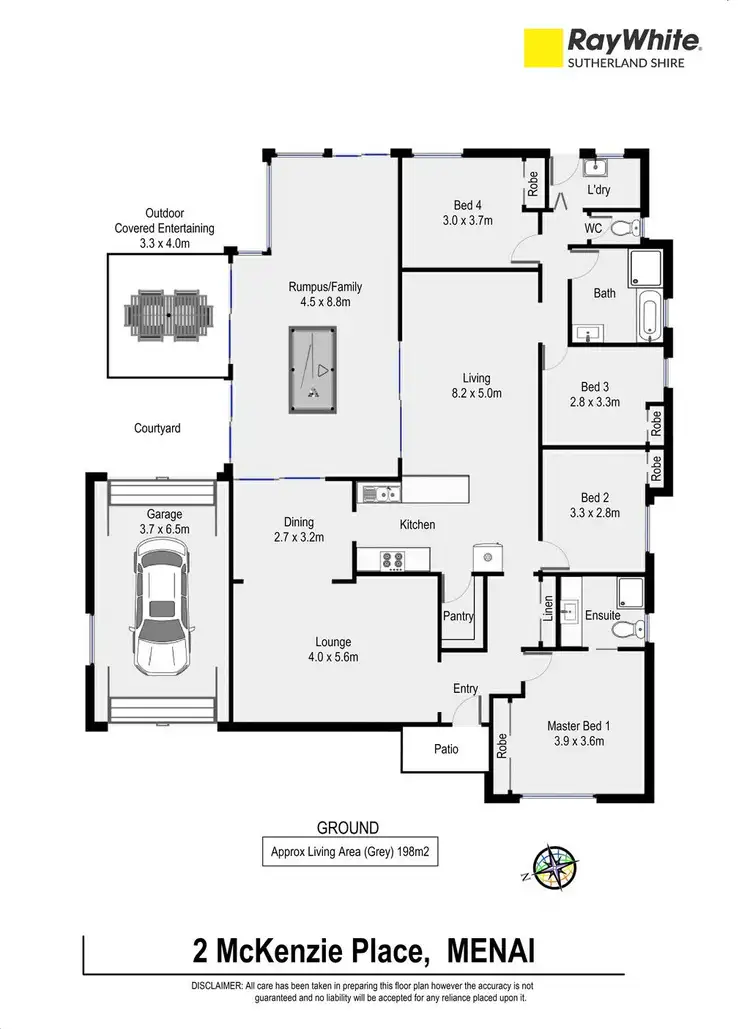 Floorplan of Homely house listing, 2 McKenzie Place, Menai NSW 2234