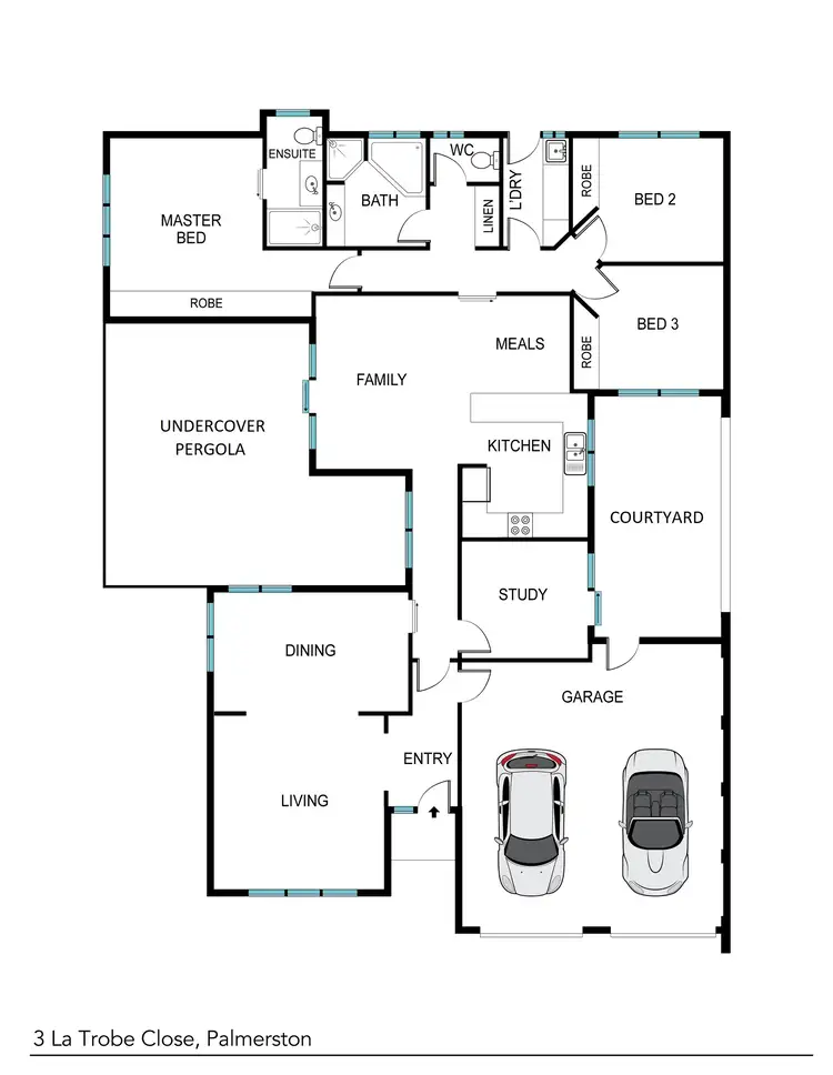 Floorplan of Homely house listing, 3 La Trobe Close, Palmerston ACT 2913