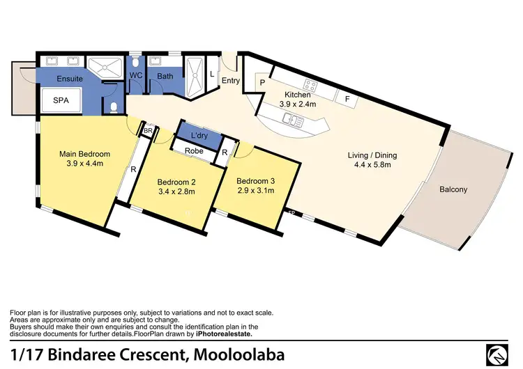 Floorplan of Homely unit listing, 1/17 Bindaree Cresent, Mooloolaba QLD 4557