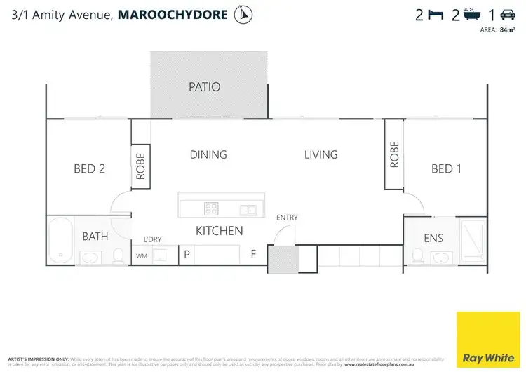 Floorplan of Homely apartment listing, 3/1 Amity Avenue, Maroochydore QLD 4558