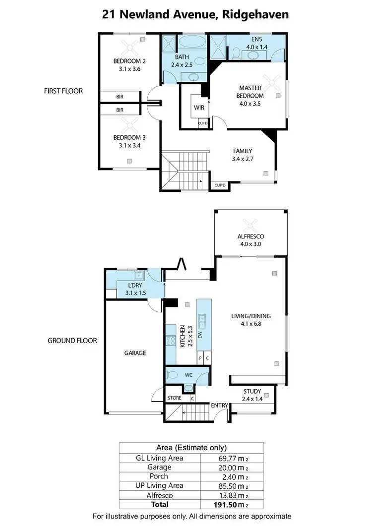 Floorplan of Homely house listing, 21-23 Newland Avenue, Ridgehaven SA 5097