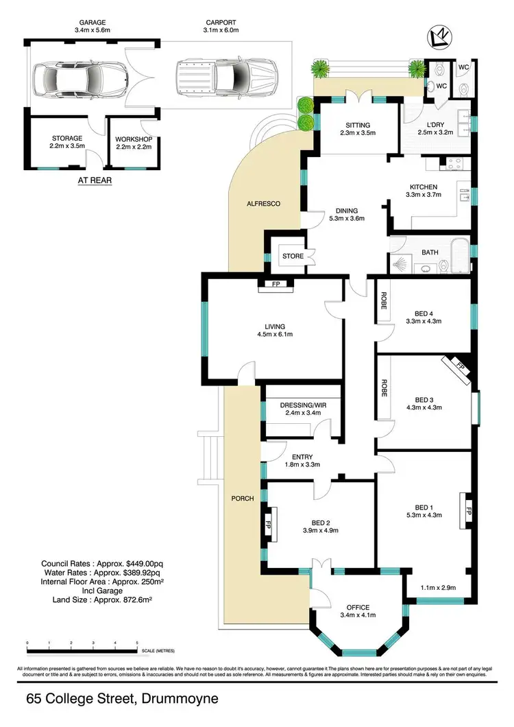 Floorplan of Homely house listing, 65 College Street, Drummoyne NSW 2047