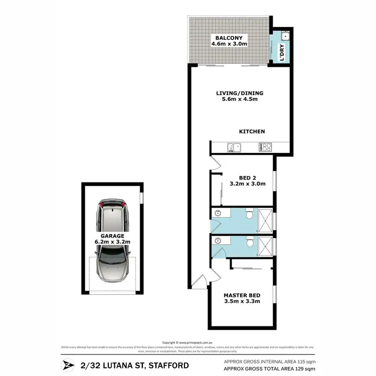 Floorplan of Homely unit listing, 2/32 Lutana Street, Stafford QLD 4053