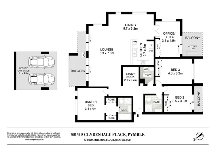 Floorplan of Homely house listing, 501/3-5 Clydesdale Road, Pymble NSW 2073