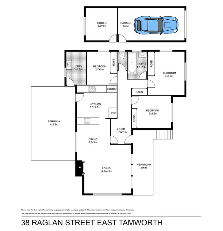 Floorplan of Homely house listing, 38 Raglan Street, Tamworth NSW 2340