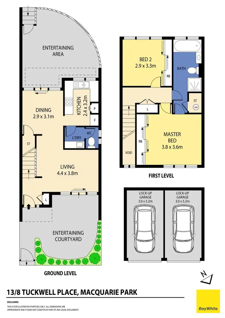 Floorplan of Homely townhouse listing, 13/8 Tuckwell Place, Macquarie Park NSW 2113