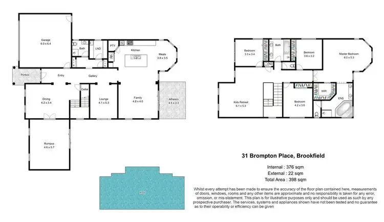 Floorplan of Homely house listing, 31 Brompton Place, Brookfield QLD 4069