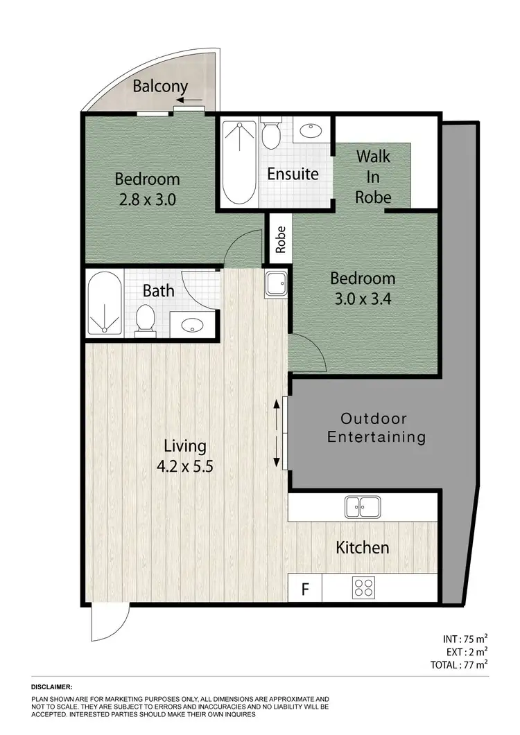 Floorplan of Homely unit listing, 1/2-4 Irene Street, Redcliffe QLD 4020