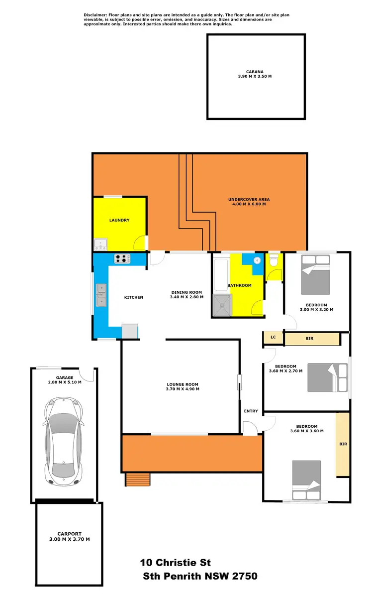 Floorplan of Homely house listing, 10 Christie Street, South Penrith NSW 2750