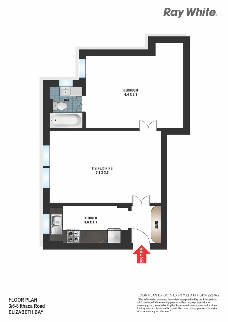 Floorplan of Homely apartment listing, 3/6-8 Ithaca Road, Elizabeth Bay NSW 2011