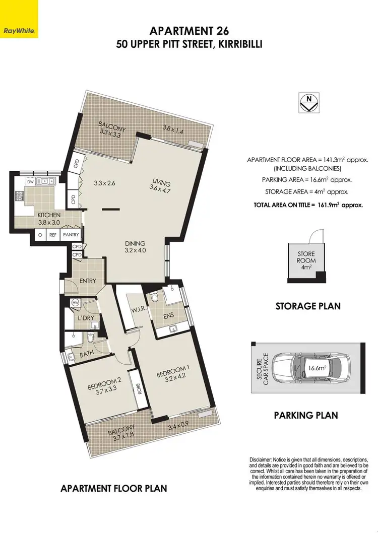 Floorplan of Homely apartment listing, 26/50 Upper Pitt Street, Kirribilli NSW 2061