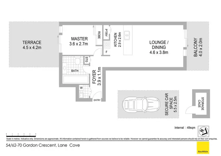 Floorplan of Homely apartment listing, 54/62-70 Gordon Crescent, Lane Cove NSW 2066
